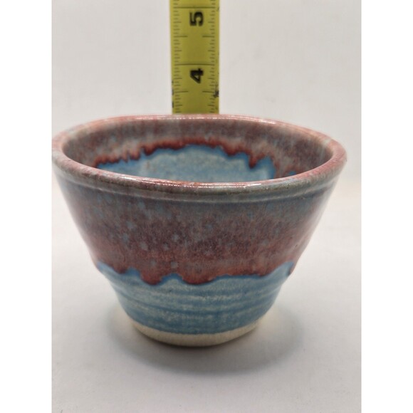 Lisa Howe Studio Pottery Blue Turquoise Drip Glaze Dish - Picture 8 of 10